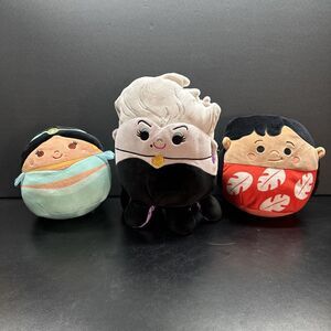 Disney Squishmallow Lot Ursula, Lilo, and Jasmine